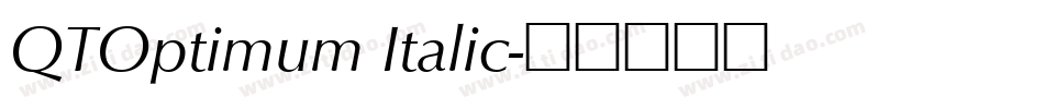 QTOptimum Italic字体转换